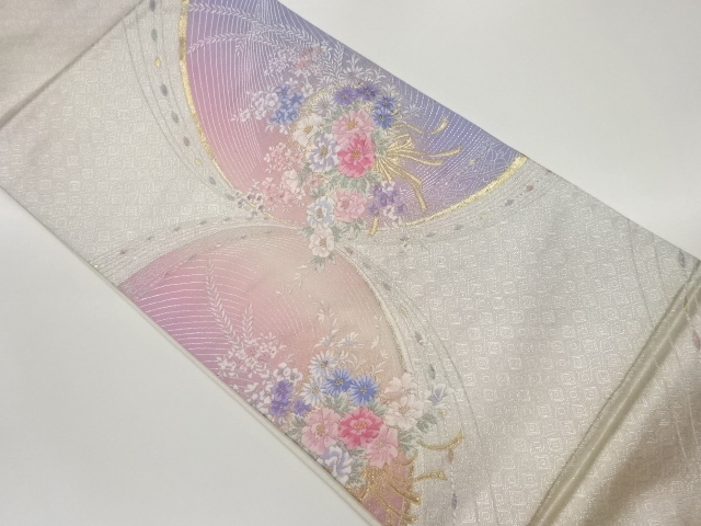 JAPANESE FUKURO OBI / WOVEN BOUQUET PATTERN